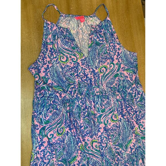 Lilly Pulitzer Maribella Halter Maxi Dress LILAC ROSE WE MEMAID IT Size Large - Picture 4 of 11